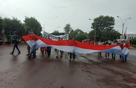 Marcha contra la corrupción en Edelira se realizó en Km28 y Pirapey.