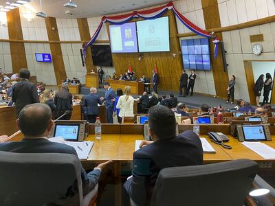 Imágenes de la sesión de la Cámara de Senadores, en la mañana de este miércoles.