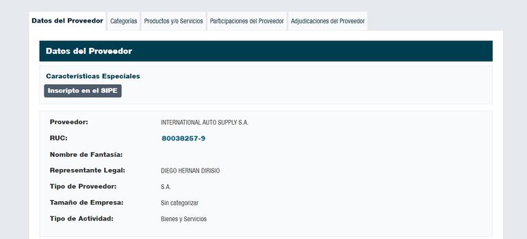 La empresa International Auto Supply (IAS) es provedora del Estado y hoy está siendo investigada por tráfico internacional de armas.