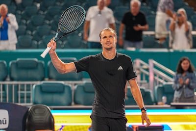 Alexander "Sascha" Zverev (28 años) buscará contra el argentino Francisco Cerúndolo su paso a las semifinales del Masters 1000 de Miami.