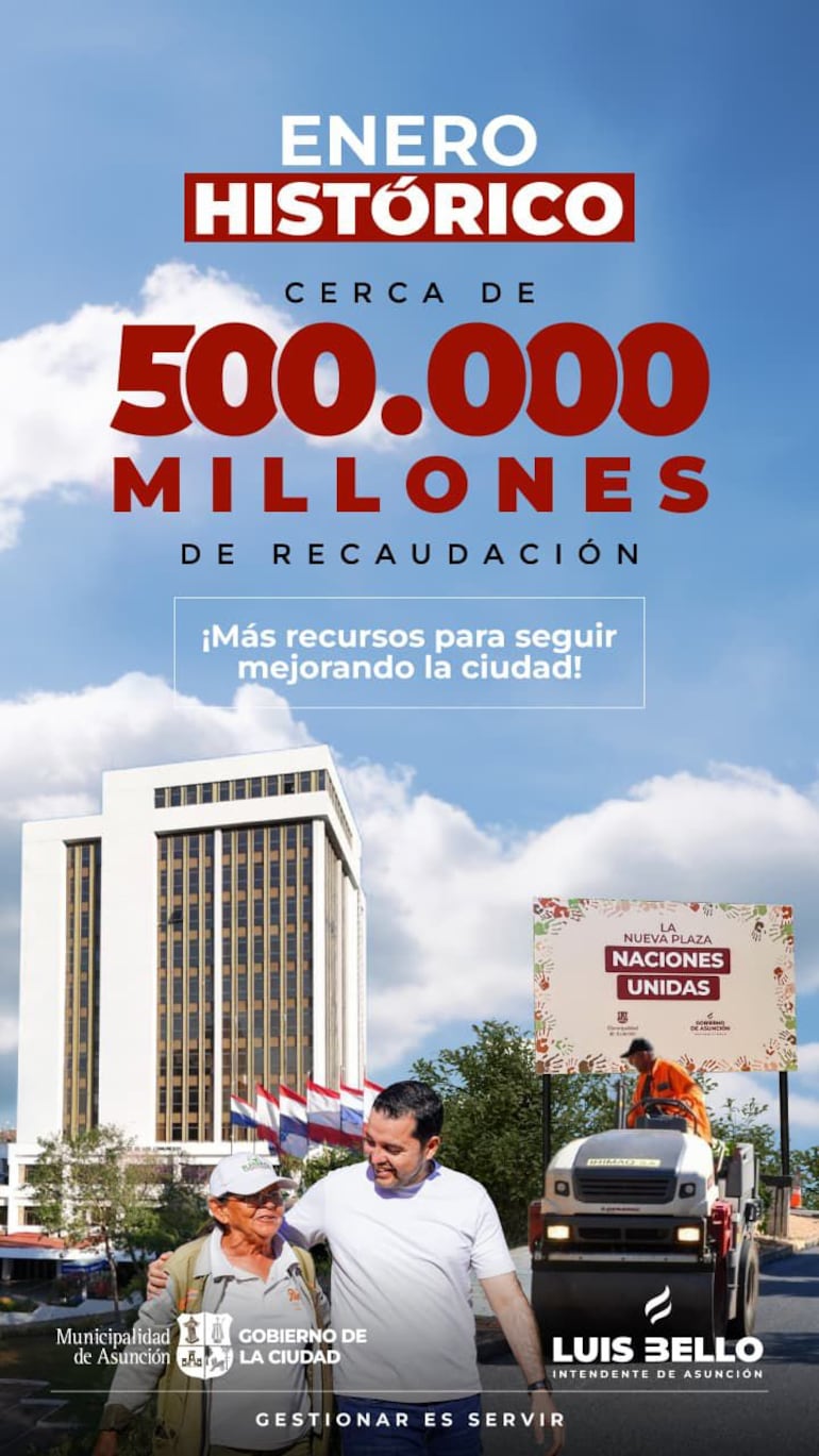 El intendente Luis Bello hace alarde de una "recaudación record" en redes sociales.
