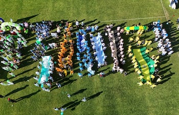 Torneo de fútbol infantil en Minga Guazú.