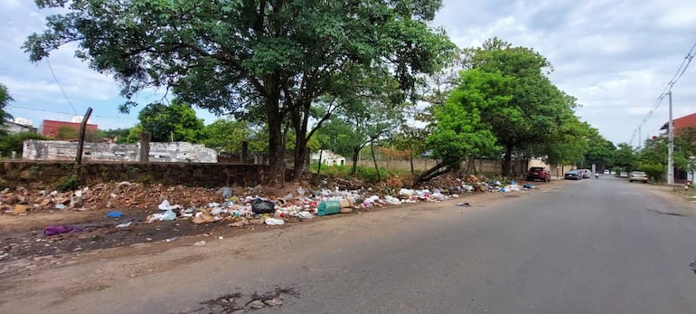 Basural en Pastor Ibañez casi Artígas, en Virgen de la Asunción.