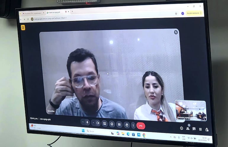 El empresario Alberto Koube Ayala participa del juicio por medios telemáticos, desde la Penitenciaría de Máxima Seguridad de Emboscada.