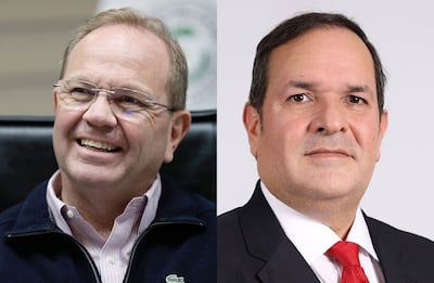 El precandidato del oficialismo, Camilo Pérez y el precandidato de la disidencia colorada Arnaldo Samaniego, disputarán en unas elecciones internas para representar al Partido Colorado en las elecciones municipales de octubre próximo.
