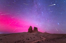 Concepto de lluvia de meteoros.