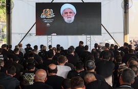 Hezbollah supporters gather on the first day of Ashura commemorations in Beirut