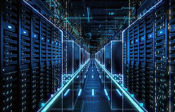 Concepto de centro de datos.