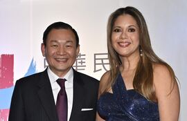 José Han, embajador de Taiwán en Paraguay, junto a su esposa Melva De Gracia-Han
