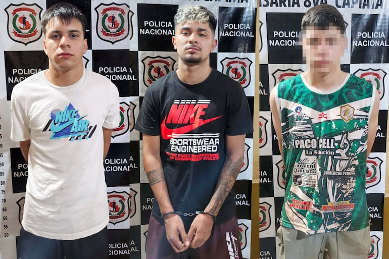 Antony Marcial Zárate Casco (19), Ángel Eliseo Godoy Cardozo (19) y un adolescente de 15 años, hijo de Óscar Rotela.