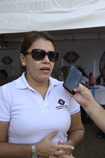 Fiscala Carina Sánchez informa sobre su labor en Caacupé.