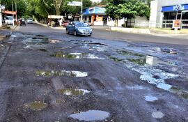 Lambaré: así está la avenida Bruno Guggiari esquina San Rafael.