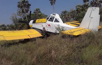 Avioneta incautada en San Pedro con un piloto sin licencia.