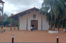 La iglesia jesuita de San Joaquín abandonada en su etapa final de su restauración.