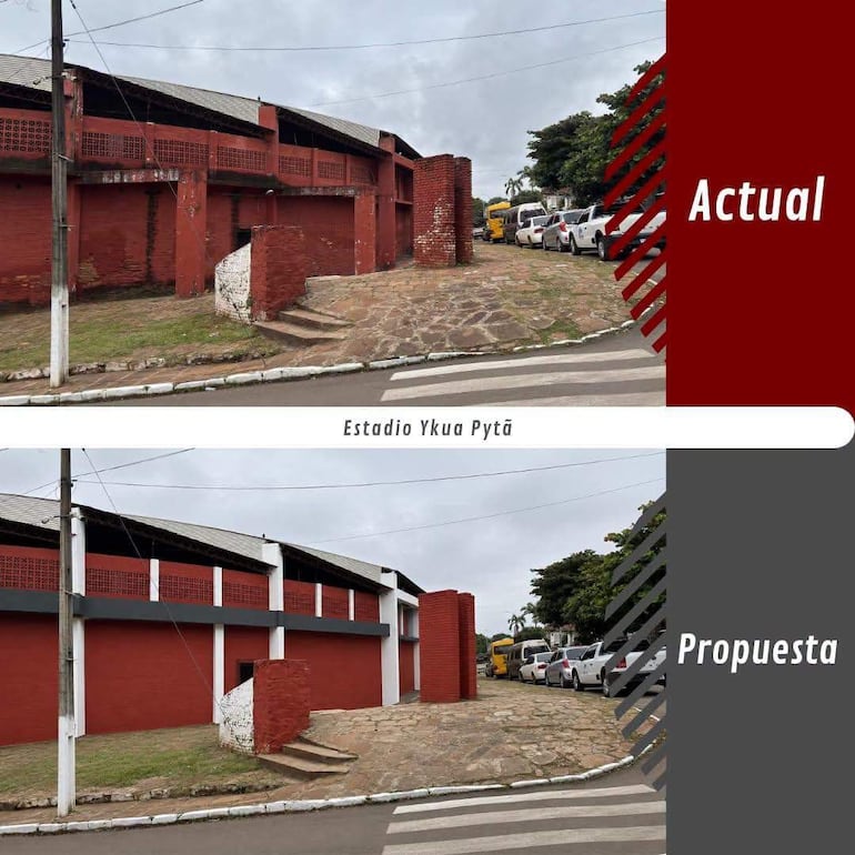 Anuncian una inversión de G. 1.200 millones para refacción del estadio Ykua Pytã de Villarrica.