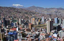 Vista aérea de La Paz.