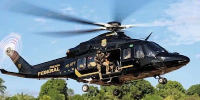 Fotografía publicada por el Congreso de Brasil de un helicóptero de la Policía Federal, del mismo modelo que desea donar Lula da Silva a Paraguay.