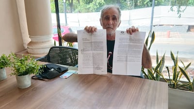 El señor Américo Egerina pide justicia por la muerte de su hijo, Hugo Vicente Egerina Quintana (33), quien falleció en un accidente de tránsito.