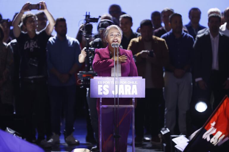 La candidata a la Presidencia de Chile por el partido Unidad por Chile, Jeannette Jara.