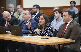 Carmen Analía Cibils, juez de Paz suspendida de La Catedral, Primer Turno, declaró hoy durante su audiencia preliminar.