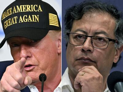 Presidente de EE.UU., Donald Trump,y su colega colombiano Gustavo Petro.