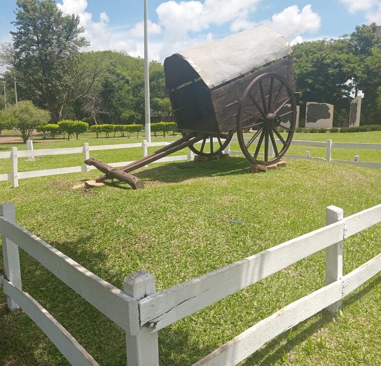 Carreta campesina, utilizada antiguamente para el transporte de yerba mate.
