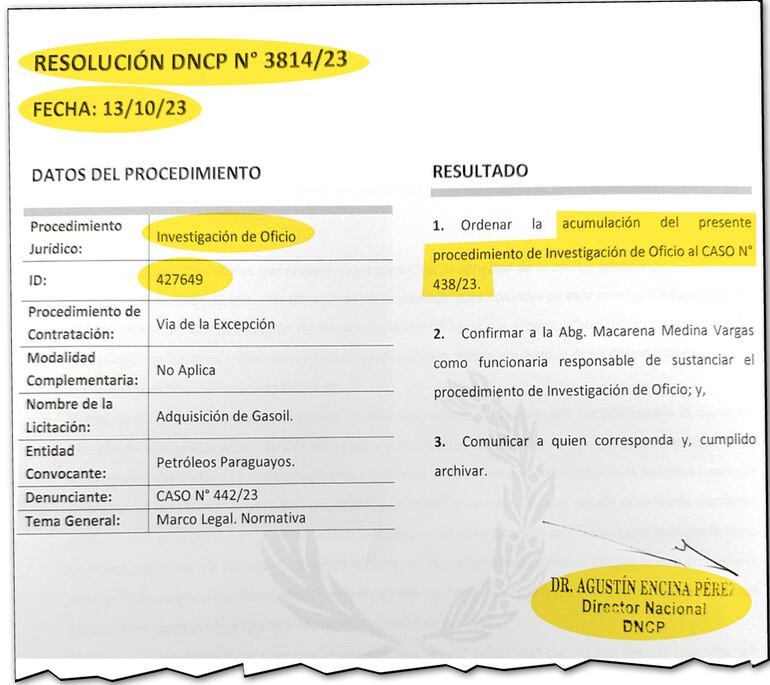 La DNCP amplió la investigación a la compra de gasoíl de Petropar.