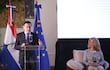 El ministro de Relaciones Exteriores, Rubén Ramírez, habla durante el foro "Acuerdo de Asociación Unión Europea - Mercosur: Oportunidades para Paraguay" este miércoles, en Asunción.