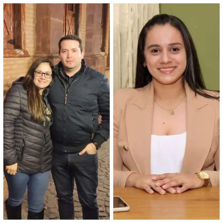 El clan Cañete: la concejal departamental Luz Cañete, quien perdió las internas a la intendencia, junto a su esposo, el asesor municipal Iván Génez, y la concejal Alba Montiel Cañete.