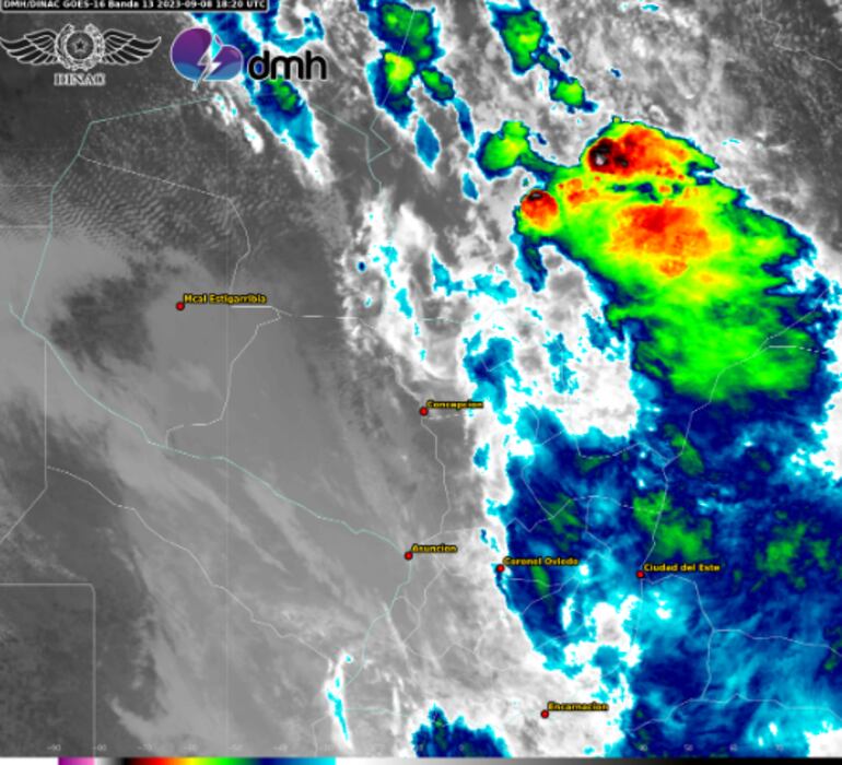 Núcleos de tormentas continúan afectando el área de cobertura.