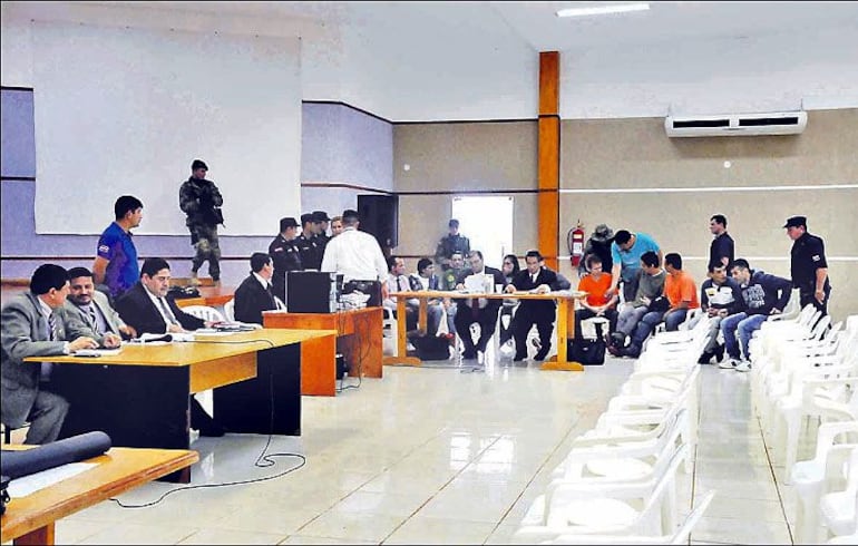 Audiencia de juicio oral ante un Tribunal de Sentencia de la Circunscripción Judicial de Canindeyú.