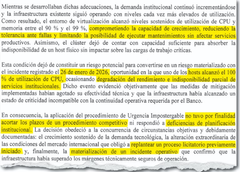 El BNF argumentó el colapso y dijo que el llamado  no respondió a “deficiencias” institucionales.