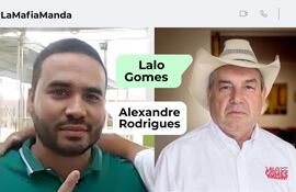 Chat entre Alexandre Rodrigues y su padre, el diputado cartista Eulalio "Lalo" Gomes.
