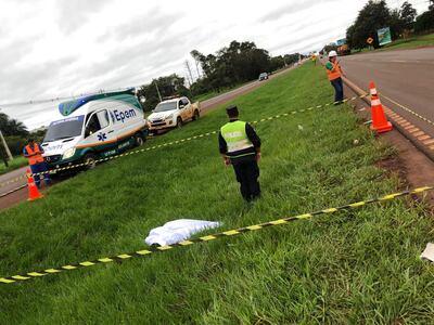 El cuerpo sin vida fue encontrado en medio de la Ruta PY02 en Minga Guazú.