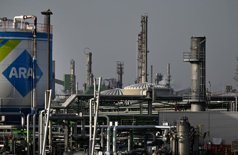 Refinería de petróleo en Alemania. 