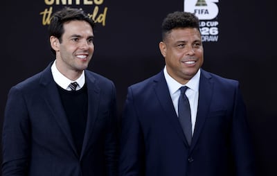 Históricos de Brasil, Kaka (i) y Ronaldo Luis Nazario de Lima.