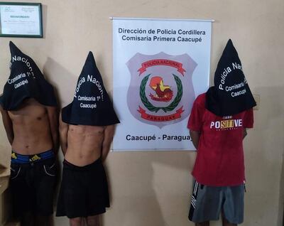 Caacupé: aprehenden a jóvenes que presuntamente mantenian en zozobra a pobladores