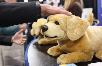 El robot perro autónomo hiperrealista de Tombot Inc., compañero para personas mayores y quienes no pueden tener un perro, se presentó durante el CES, antes del Consumer Electronics Show (CES) en Las Vegas, Nevada.