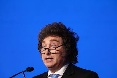 Javier Milei, presidente de Argentina. La morosidad marca récord en los hogares del país.
