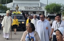 Procesión en Puerto Casado, fiesta patronal de San Ramòn Nonato