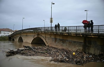 El inundado río Aude, en Francia.