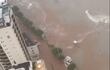 Playas de Camboriú se encuentran inundadas debido a fuertes lluvias
