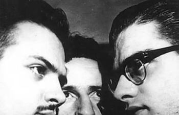 Haroldo de Campos, Décio Pignatari y Augusto de Campos en los años cincuenta (Foto de Jornal do Brasil).