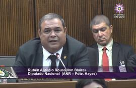 Rubén Roussillón, exgobernador de Presidente Hayes ahora diputado.