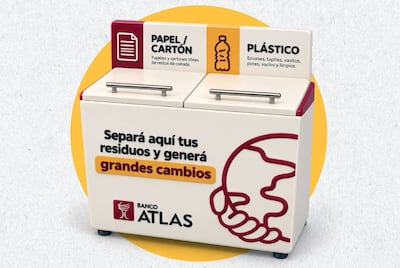 Banco Atlas ofrece puntos de reciclaje en Asunción.
