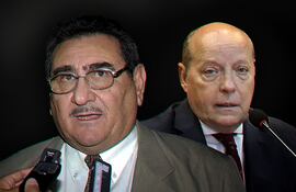 Imagen del exministro Antonio Fretes y el actual presidente del Poder Judicial, César Diesel, ambos vinculados a aseguradoras adjudicadas con millonarias licitaciones.