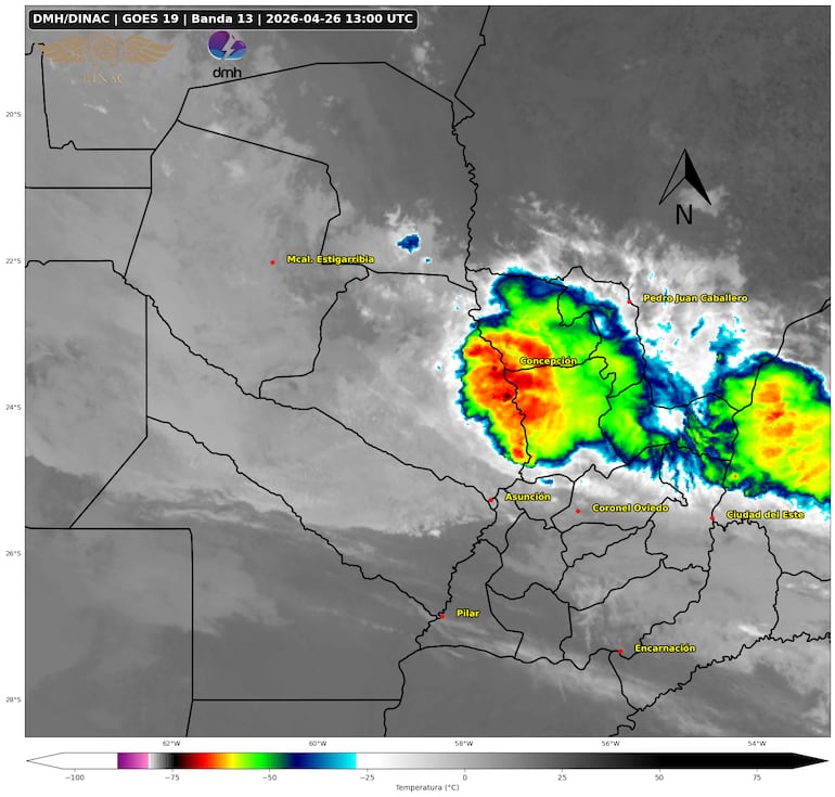 tormentas Paraguay 26 abril 2026