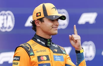 El inglés Lando Norris, de 26 años, logró la "pole position" en Zandvoort y partirá primero en el GP de Países Bajos.