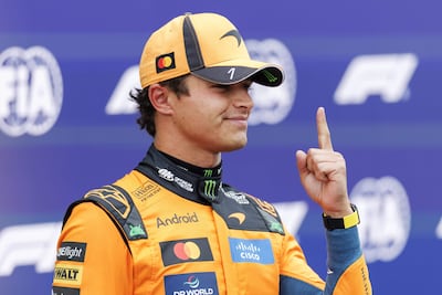 El inglés Lando Norris, de 26 años, logró la "pole position" en Zandvoort y partirá primero en el GP de Países Bajos.