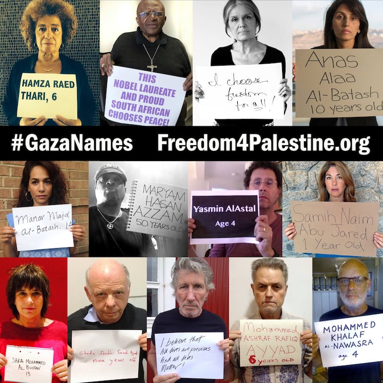 Gloria Steinem, Jonathan Demme y otros artistas, intelectuales y premios Nobel de la Paz defienden los derechos palestinos en la campaña de concientización de 2014 de Jewish Voice for Peace.